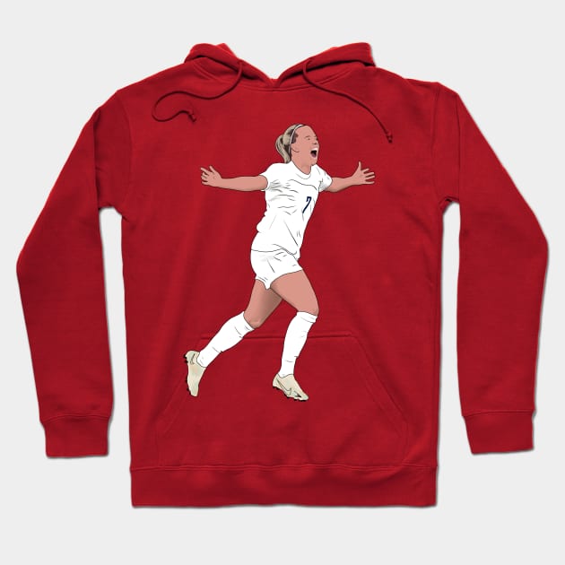 Beth Mead England Hat Trick Euros Hoodie by Hevding